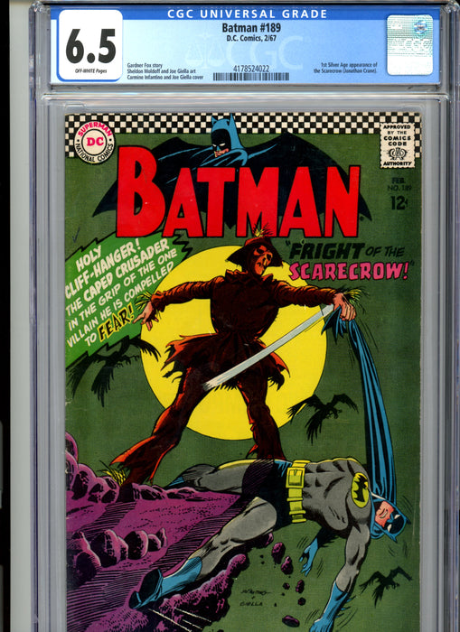 CGC 6.5 Batman #189 1st Sliver Age Scarecrow