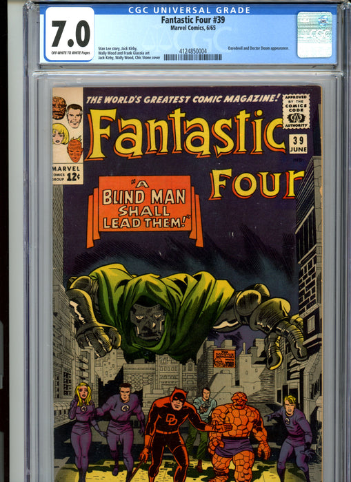 CGC 7.0 Fantastic Four #39 Daredevil & Doctor Doom Appearance