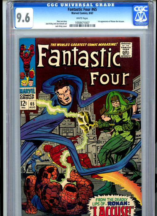 CGC 9.6 Fantastic Four #65 1st Appearance of Ronan the Accuser