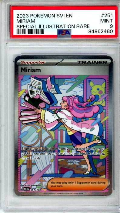 PSA 9 MINT Miriam Special Illustration Rare 2023 Pokemon #251