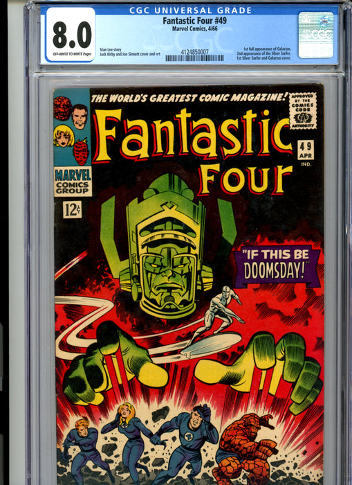 CGC 8.0 Fantastic Four #49 1st Full app of Galactus 2nd Silver Surfer. 1st Cover