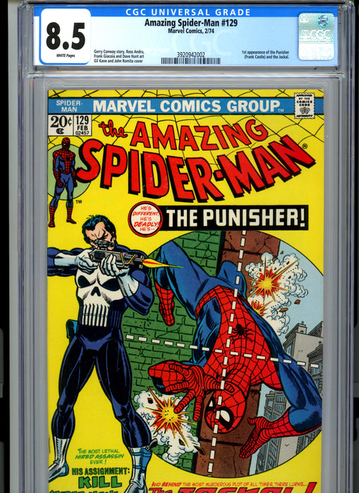 CGC 8.5 Amazing Spider-Man #129 1st appearance of Punisher Frank Castle