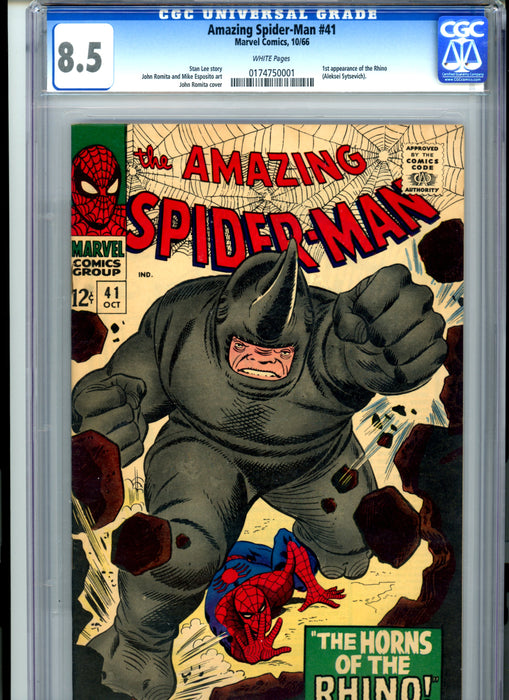 CGC 8.5 Amazing Spider-Man #41 1st Appearance of Rhino Aleksei Sytsevich