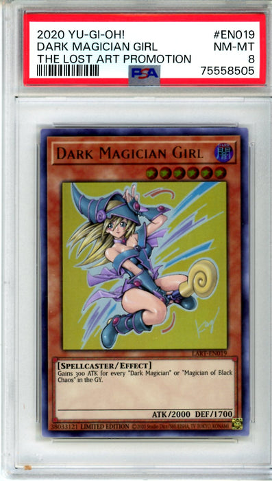 PSA 8 NM-MT Dark Magician Girl 2020 Yugioh Lost Art Promo #EN019