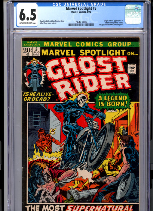 CGC 6.5 Marvel Spotlight #5 Origin & 1st App of Ghost Rider Johnny Blaze