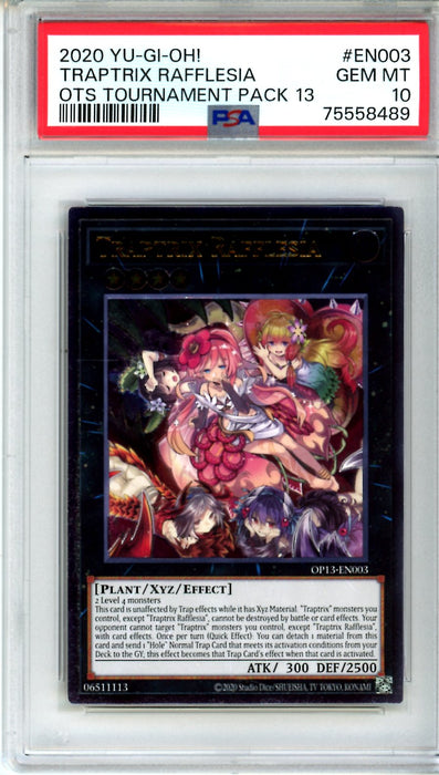 PSA 10 GEM MT Traptrix Rafflesia Yugioh! #EN003 OTS Pack 13