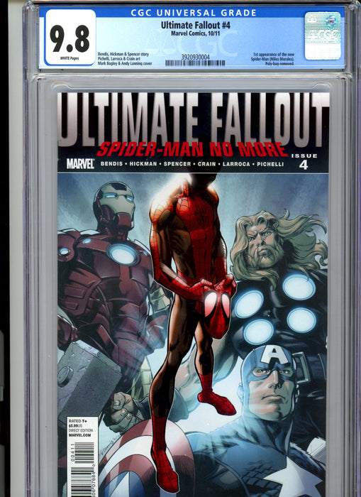 CGC 9.8 Ultimate Fallout #4 1st App of New Spider-Man Miles Morales