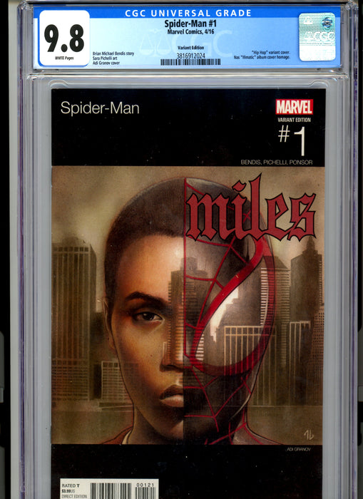 CGC 9.8 Spider-Man #1 Hip Hop Nas Illmatic Album Cover