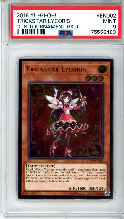 PSA 9 MINT Trickstar Lycoris Yugioh! #EN002 OTS 9