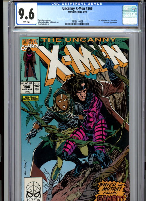 CGC 9.6 Uncanny X-Men #266 1st Full App Gambit. Mystique Appearance