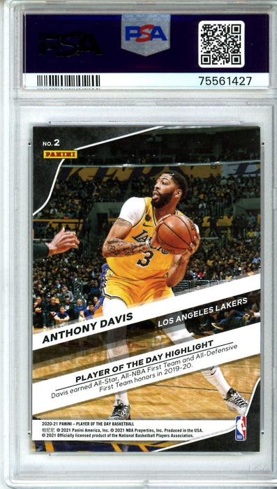 PSA 9 MINT Anthony Davis #2 2020 Panini Player of the Day Explosion 1/1