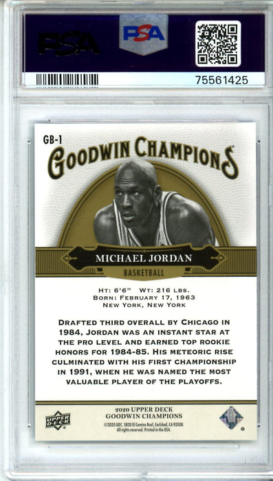 PSA 10 GEM MT Michael Jordan 2020 UD Goodwin Champs #GB1 175/499