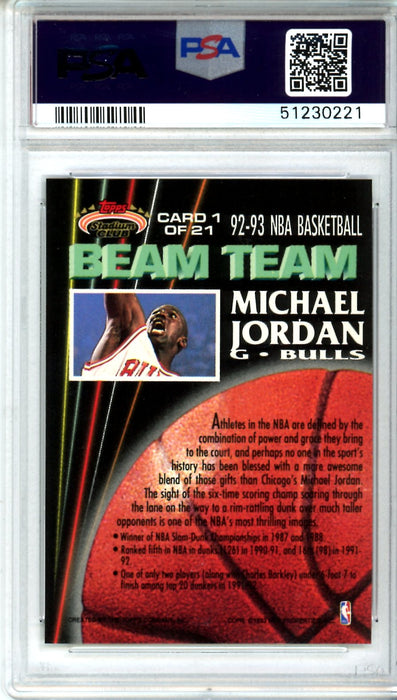 PSA 9 MINT Michael Jordan 1992 Stadium Club #1 Beam Team