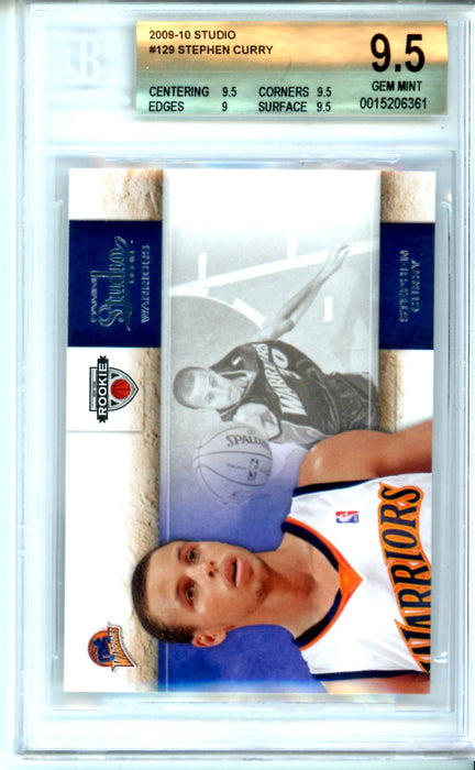 BGS 9.5 GEM MINT Stephen Curry #129 2009-10 Studio