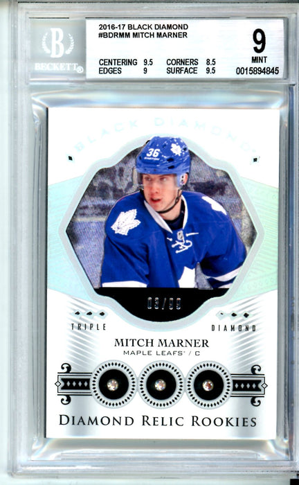 BGS 9 MINT Mitch Marner 2016-17 Black Diamond #BDRMM