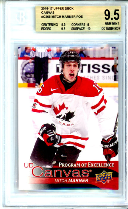 BGS 9.5 GEM MINT Mitch Marner 2016-17 Upper Deck Canvas #C265