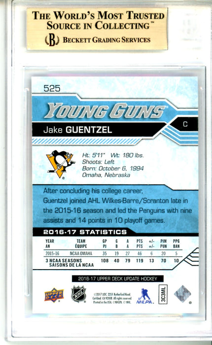 BGS 9.5 GEM MINT Jake Guentzel Young Guns#525 2016-17 Upper Deck Exclusives 049/100