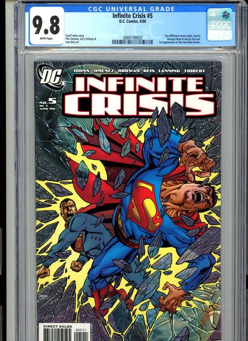 CGC 9.8 Infinite Crisis #5 1st Appearance of New Blue Beetle Perez Cover