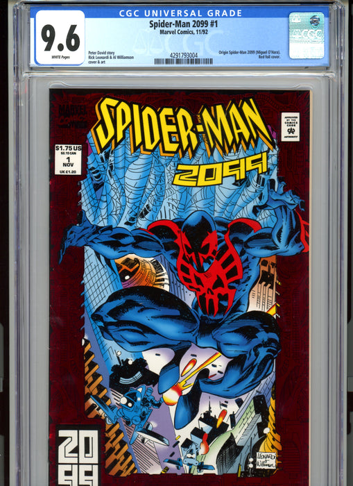 CGC 9.6 Spider-Man 2099 #1 Origin Spider-Man 2099 Miguel O'hara Red Foil Cover