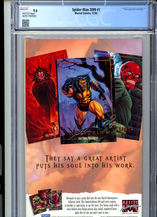 CGC 9.6 Spider-Man 2099 #1 Origin Spider-Man 2099 Miguel O'hara Red Foil Cover