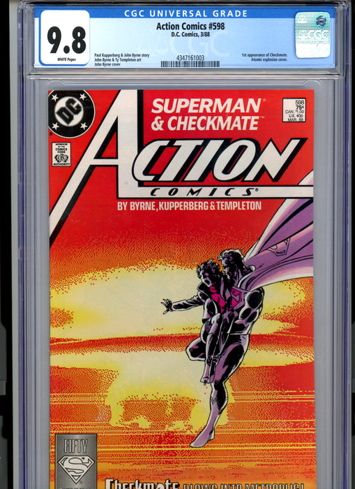 CGC 9.8 Action Comics #598 1st appearance of Checkmate
