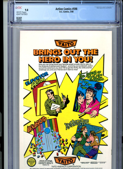 CGC 9.8 Action Comics #598 1st appearance of Checkmate