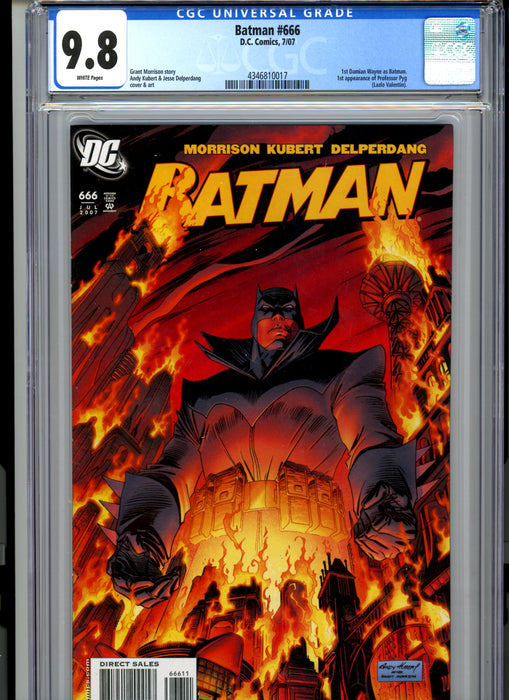 CGC 9.8 Batman #666 1st Damian Wayne as Batman - 1st Appearance of Professor Pyg