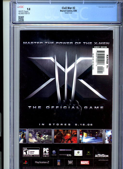 CGC 9.8 Civil War #2 Variant Spider-Man Reveals his identity