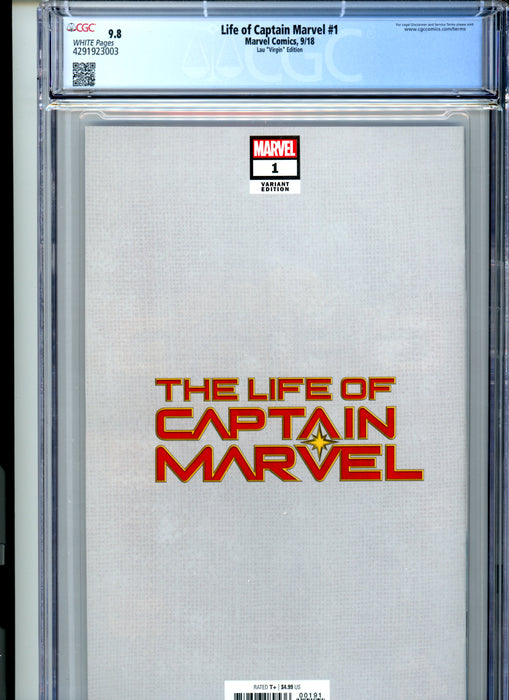 CGC 9.8 Life of Captain Marvel #1 Lau "Virgin" Edition Variant