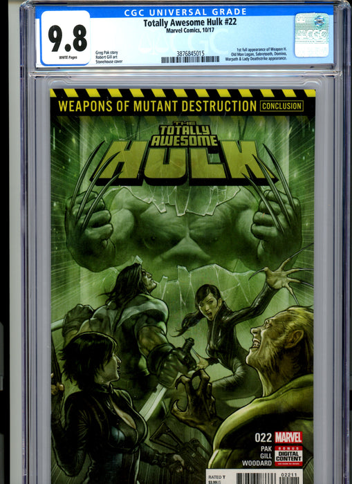 CGC 9.8 Totally Awesome Hulk #21 & #22 1st Appearance of H-Alpha