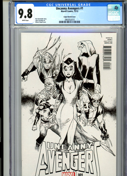 CGC 9.8 Uncanny Avengers #1 Coipel Sketch Variant