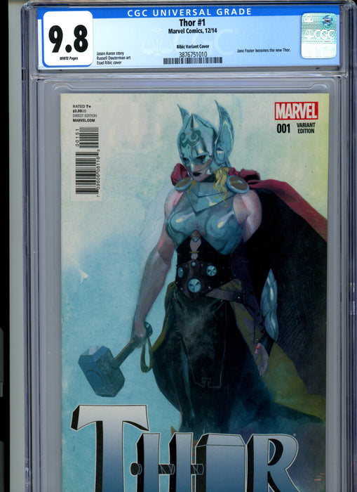 CGC 9.8 Thor #1 Ribic Variant Jane Foster becomes New Thor