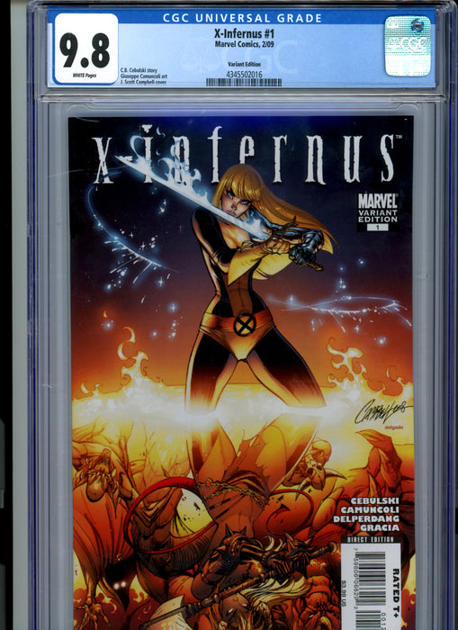 CGC 9.8 X-Infernus #1 Campbell Variant Cover