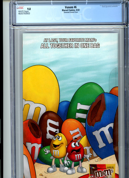 CGC 9.8 Venom #6 Simmonds Variant Cover