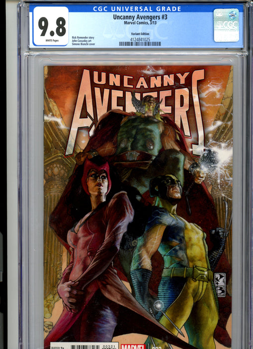 CGC 9.8 Uncanny Avengers #3 Bianchi Variant