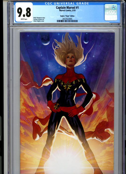 CGC 9.8 Captain Marvel #1 Hughes Virgin Edition