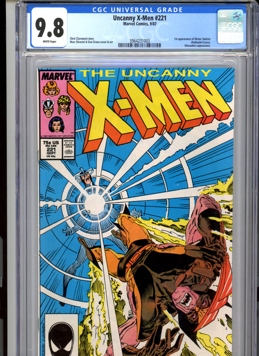 CGC 9.8 Uncanny X-Men #221 1st Appearance of Mister Sinister