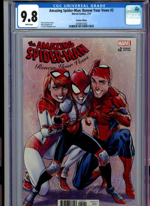 CGC 9.8 Amazing Spider-Man: Renew Your Vows #2 Campbell Variant