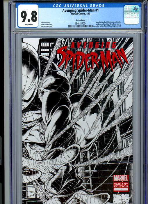 CGC 9.8 Avenging Spider-Man #1 Quesada Sketch Cover