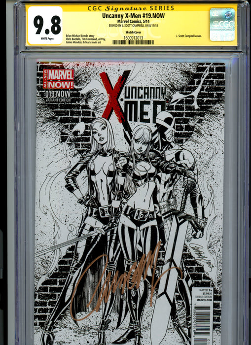 CGC 9.8 Signature Series Uncanny X-Men #19.NOW Campbell Sketch Cover