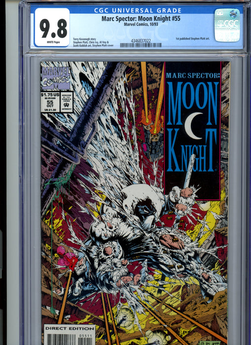CGC 9.8 Marc Spector: Moon Knight #55 1st Published Stephen Platt Art