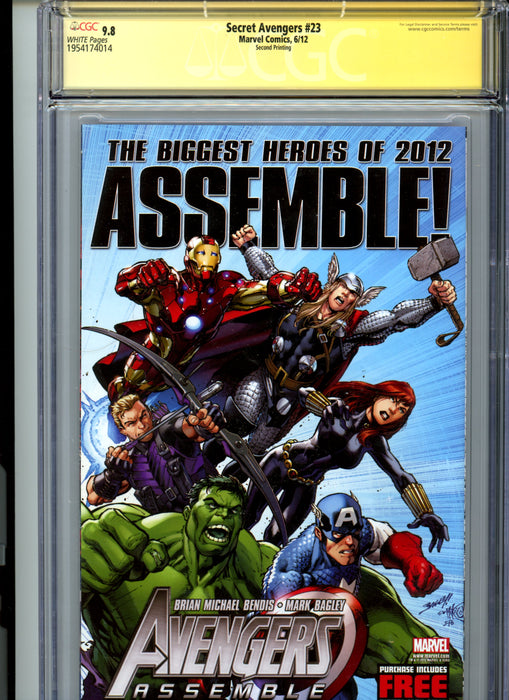 CGC 9.8 Signature Series Secret Avengers #23 Second Printing Partial Sketch Variant
