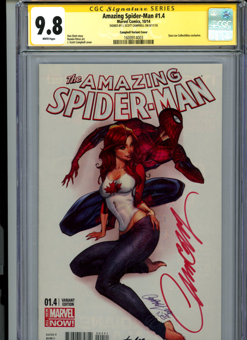 CGC 9.8 Signature Series Amazing Spider-Man #1.4 Campbell Variant