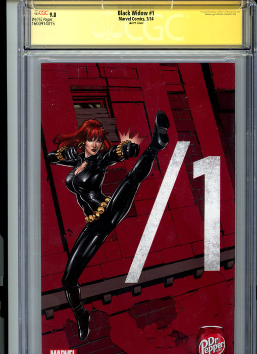 CGC 9.8 Signature Series Black Widow #1 Campbell Sketch Cover