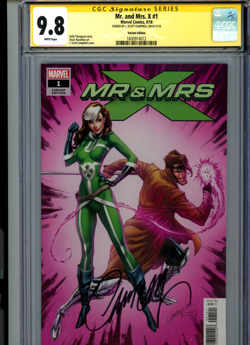 CGC 9.8 Signature Series Mr. and Mrs. X #1 Campbell Variant