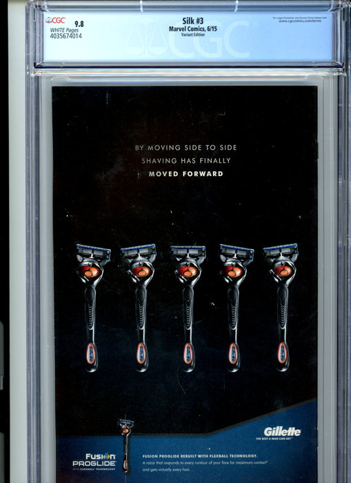 CGC 9.8 Silk #3 Anka Variant Cover