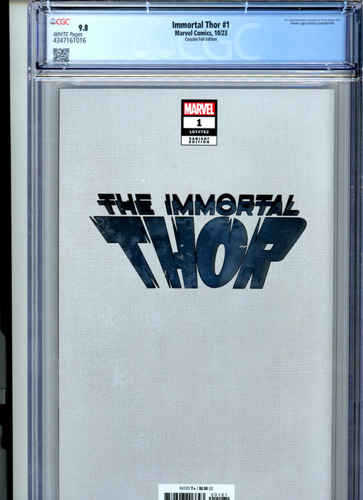 CGC 9.8 Immortal Thor #1 Coccolo Foil Variant