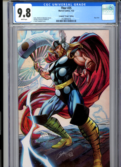 CGC 9.8 Thor #25 Campbell Virgin Variant