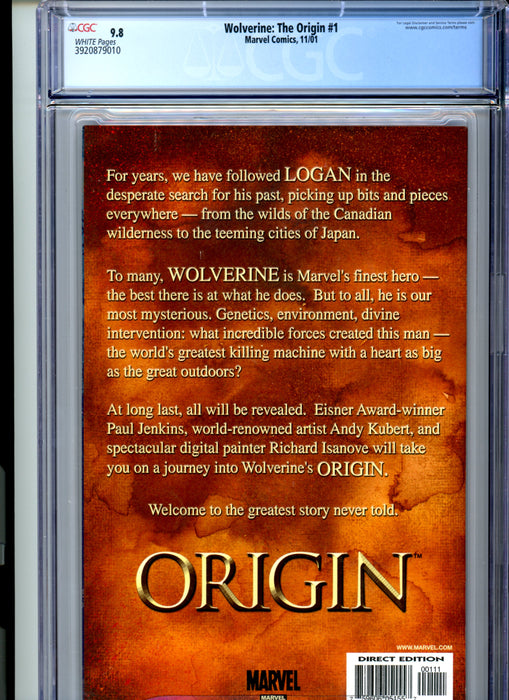 CGC 9.8 Wolverine: The Origin #1