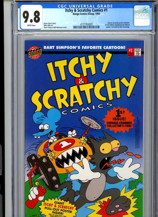CGC 9.8 Itchy & Scratchy Comics #1 Poster Included Inside Book